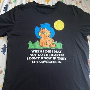 Garfield Cowboy Black T-Shirt